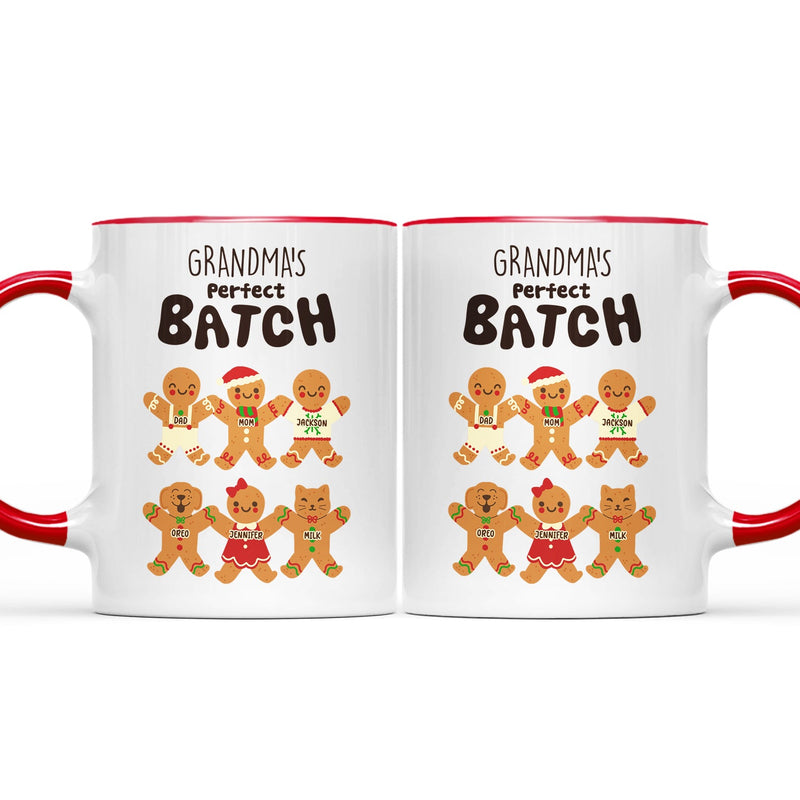 Grandma Grandpa Mom Dad Perfect Batch - Gift For Mom, Dad, Grandparents - Personalized Accent Mug