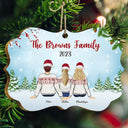 Décoration de Noël familiale avec médaillon en bois personnalisé