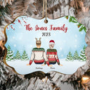 Décoration de Noël familiale avec médaillon en bois personnalisé