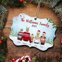 Décoration de Noël familiale avec médaillon en bois personnalisé