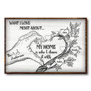 What I Love Most About My Home - Gift For Couples & Families - Personalized Custom Poster