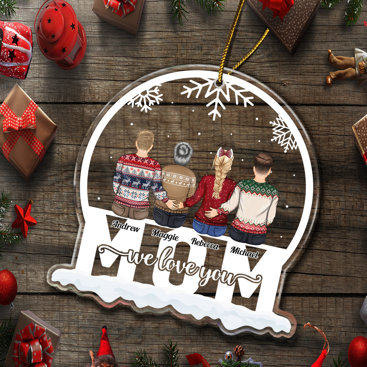 Mom We Love You - Christmas, Gift For Mother - Personalized Custom Sha ...