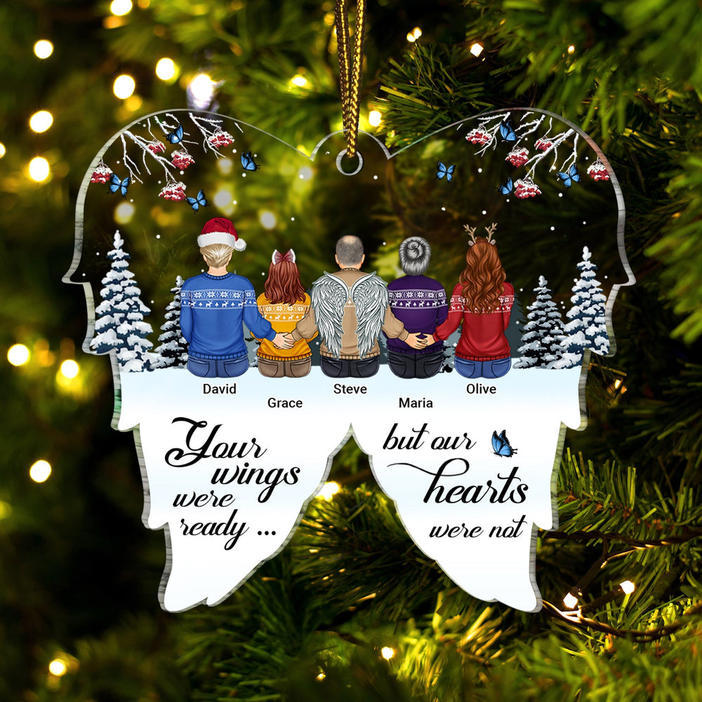 Your Wings Were Ready - Christmas, Memorial Gift - Personalized Custom Shaped Acrylic Ornament