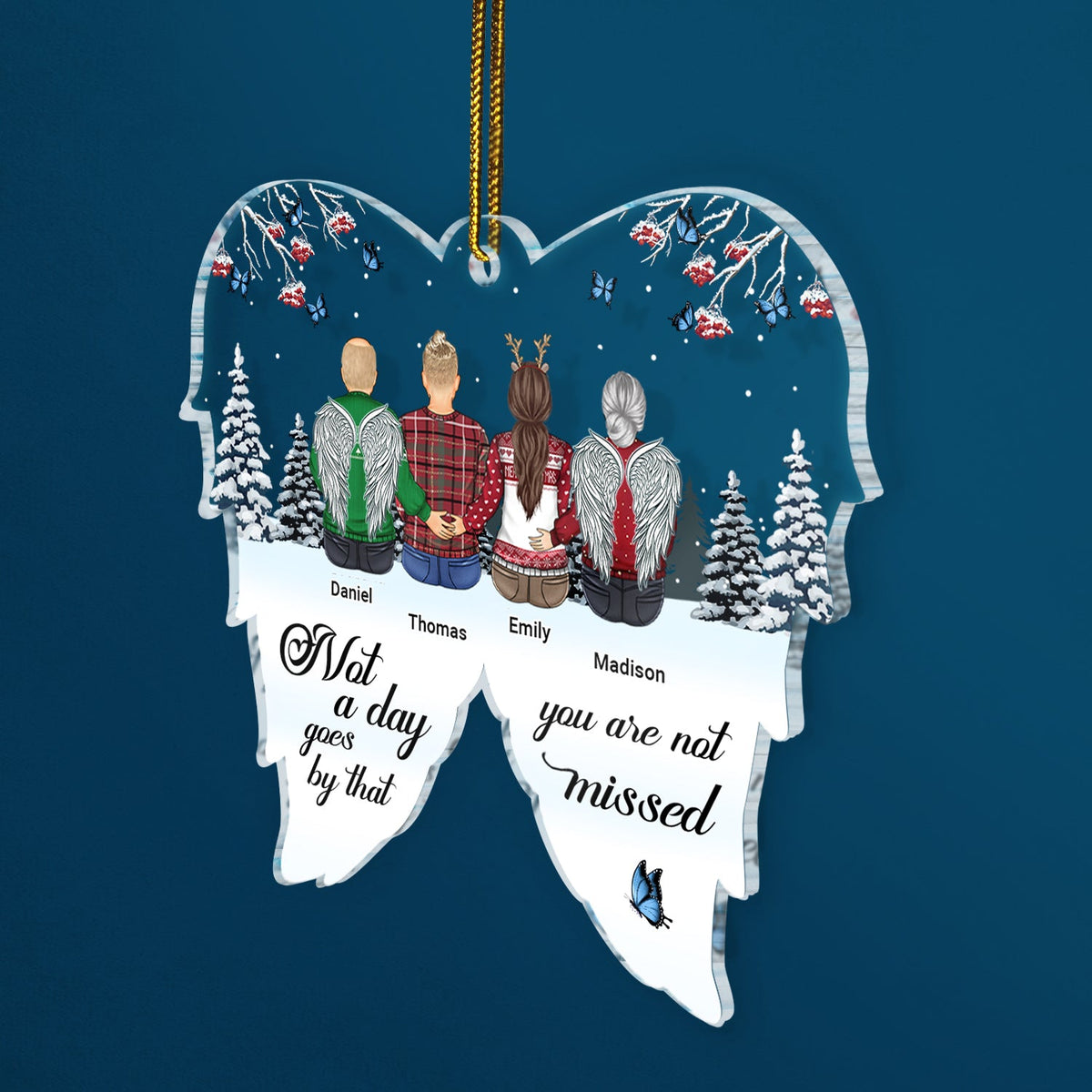 Your Wings Were Ready - Christmas, Memorial Gift - Personalized Custom Shaped Acrylic Ornament