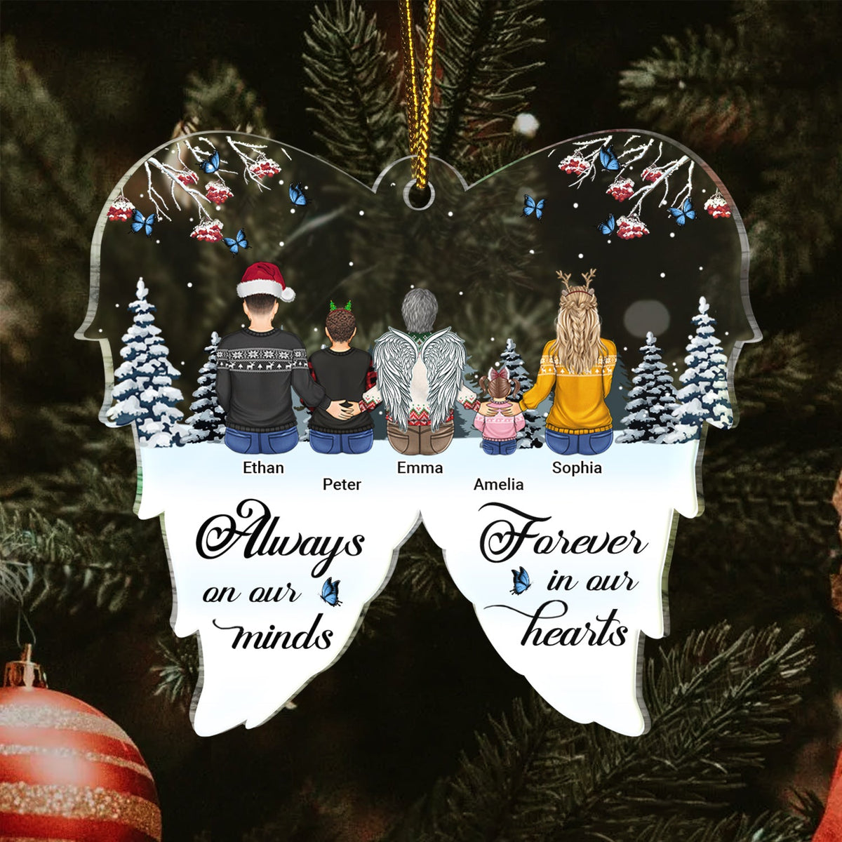 Your Wings Were Ready - Christmas, Memorial Gift - Personalized Custom Shaped Acrylic Ornament