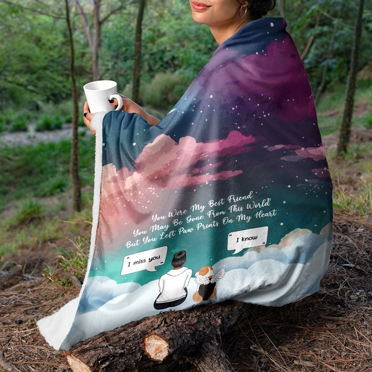 You Were My Favorite Hello And Hardest Goodbye - Memorial Gift - Personalized Fleece Blanket