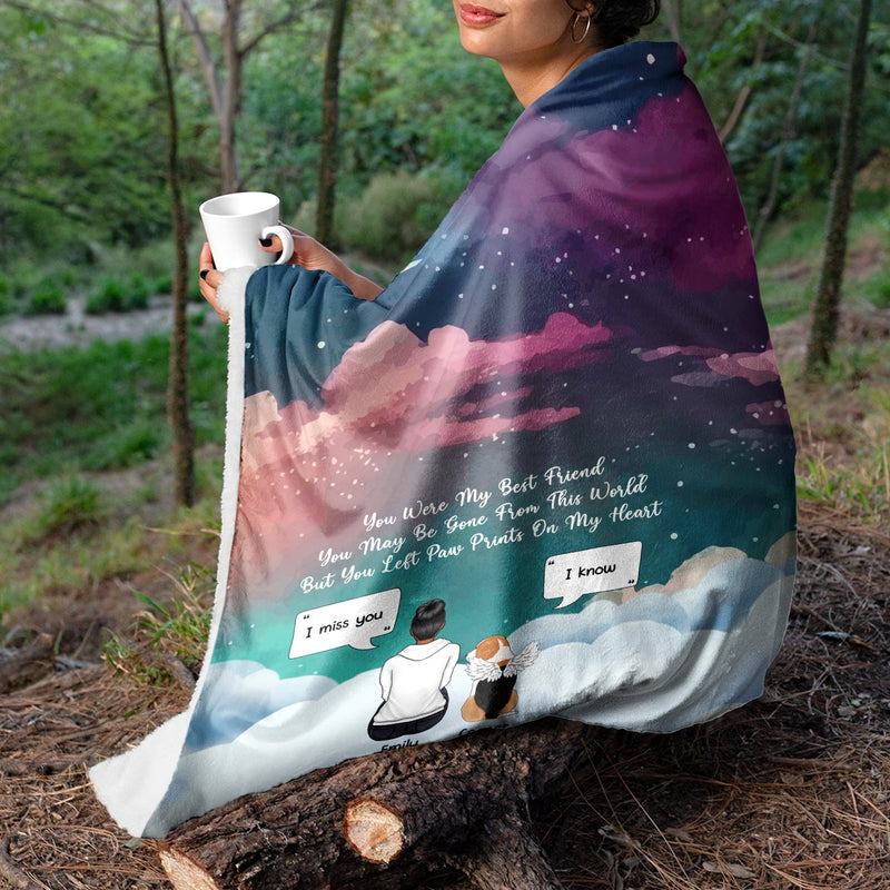 You Were My Favorite Hello And Hardest Goodbye - Memorial Gift - Personalized Fleece Blanket