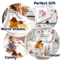 Mère et fille liées à jamais - Cadeau d'amour pour maman - Couverture polaire personnalisée