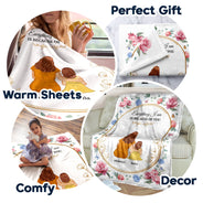 Mother And Daughter Forever Linked Together - Loving Gift For Mother - Personalized Fleece Blanket