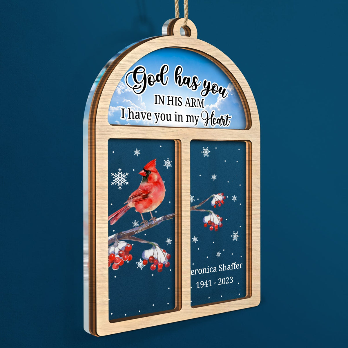 Cardinals Appear When Angels Are Near - Christmas, Memorial Gift - Personalized 2-Layered Mix Ornament