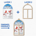 Cardinals Appear When Angels Are Near - Christmas, Memorial Gift - Personalized 2-Layered Mix Ornament