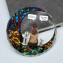 Noël Tu me manques - Cadeau commémoratif pour les amoureux des animaux, maman chien, papa chien, maman chat, papa chat - Ornement en verre rond personnalisé