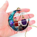 Noël Tu me manques - Cadeau commémoratif pour les amoureux des animaux, maman chien, papa chien, maman chat, papa chat - Ornement en verre rond personnalisé