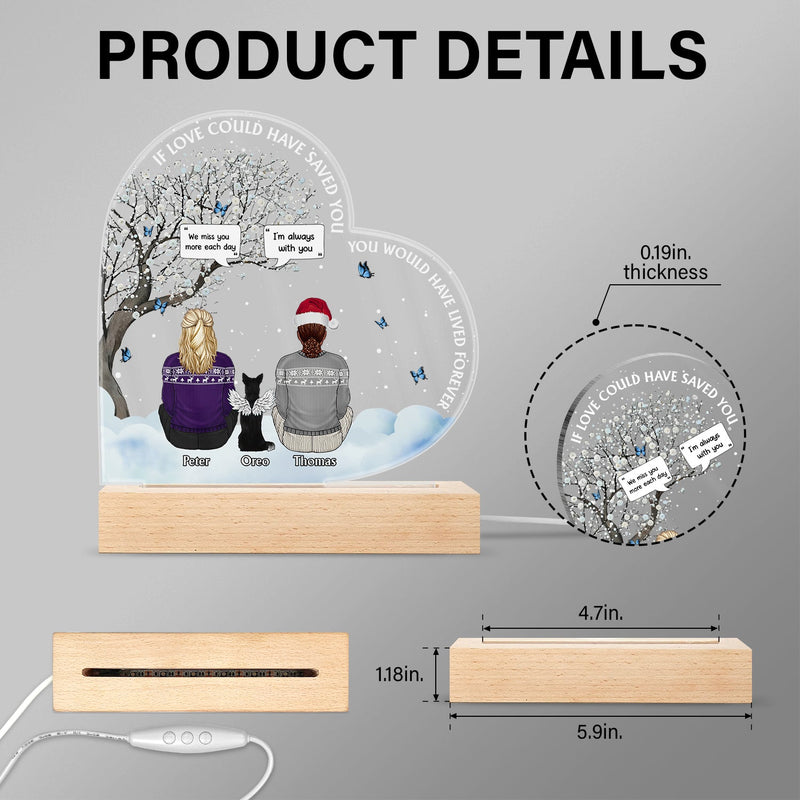 You Were My Favorite Hello And Hardest Goodbye - Memorial Gift For Pet Lovers - Personalized 3D Led Light Wooden Base