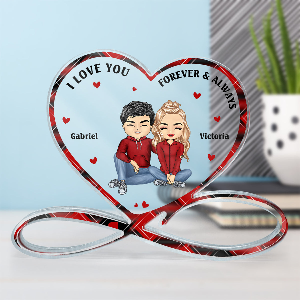 I Love You Forever And Always - Gift For Couples - Personalized Heart ...