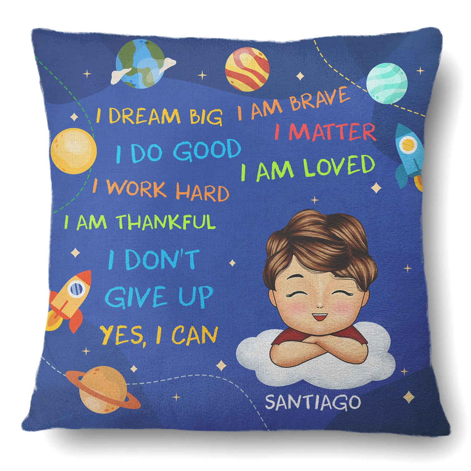 I Dream Big I Do Good - Gift For Granddaughter, Grandson, Kids - Personalized Pillow