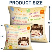 I Dream Big I Do Good - Gift For Granddaughter, Grandson, Kids - Personalized Pillow