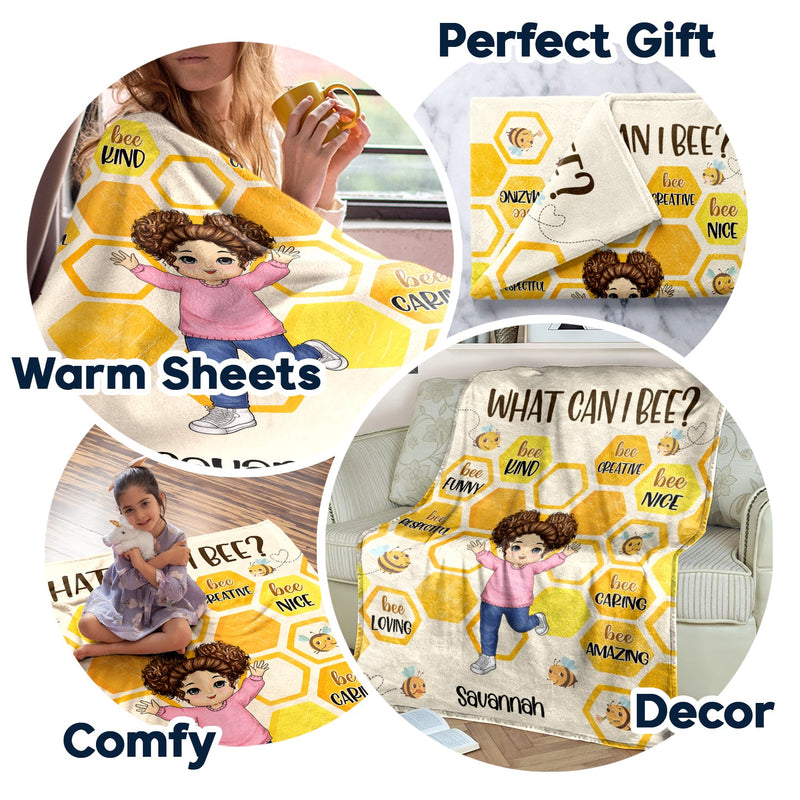 Soyez drôle, soyez gentil - Cadeau pour petite-fille, petit-fils, enfants - Couverture polaire personnalisée