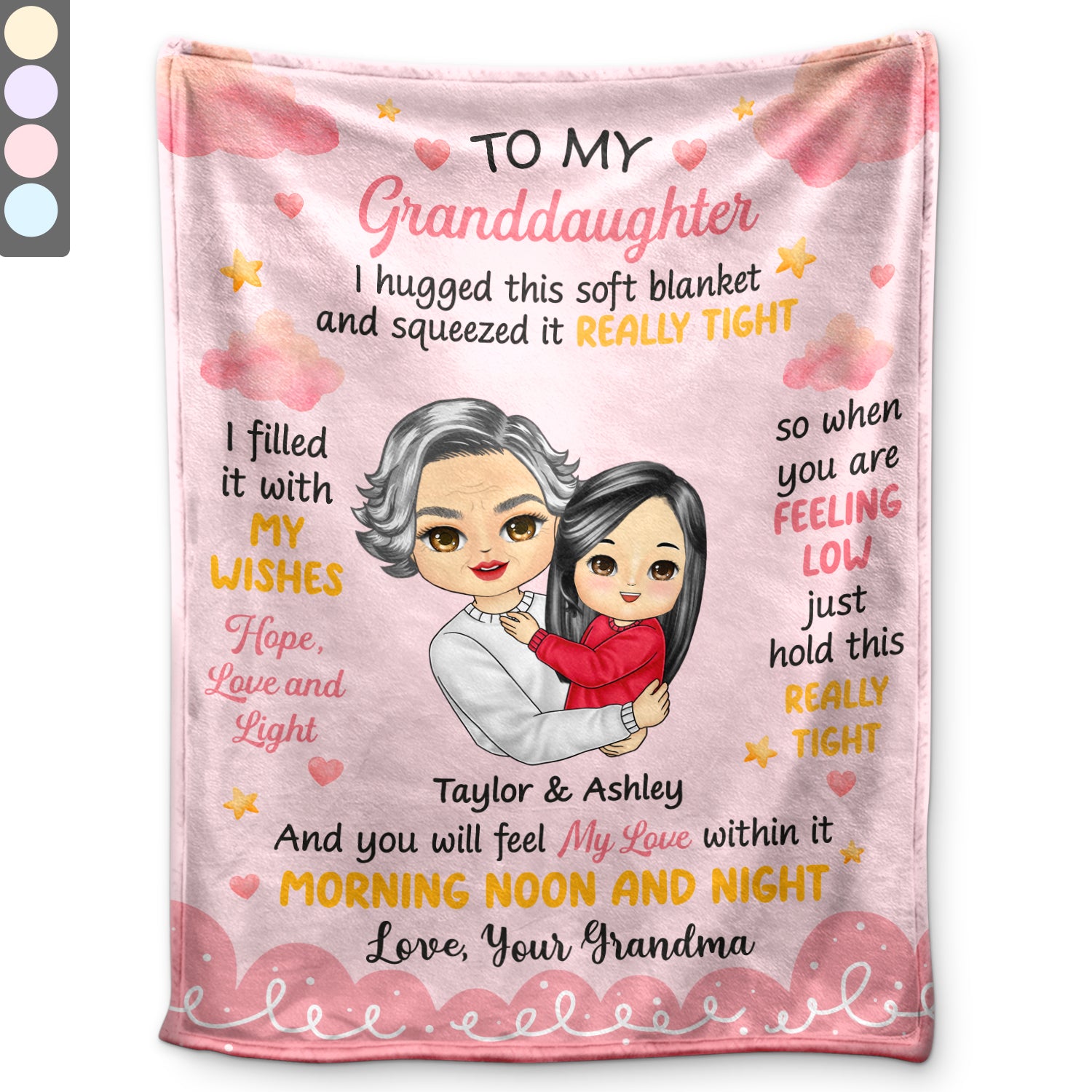 You Will Feel My Love Within It - Gift For Granddaughter, Grandson, Kids - Personalized Fleece Blanket