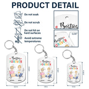 Besties Forever - Gift For Besties - Personalized Aluminum Keychain
