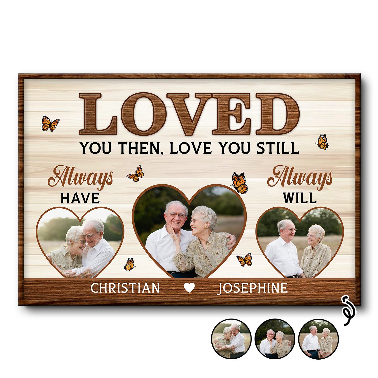 Custom Photo Love You Always - Gift For Couples - Personalized Poster