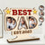Custom Photo Best Dad - Gift For Father - Personalized Custom Shaped 2-Layered Wooden Plaque