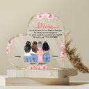 Mom For All The Times I Forgot To Thank You - Gift For Mother - Personalized Heart Shaped Acrylic Plaque