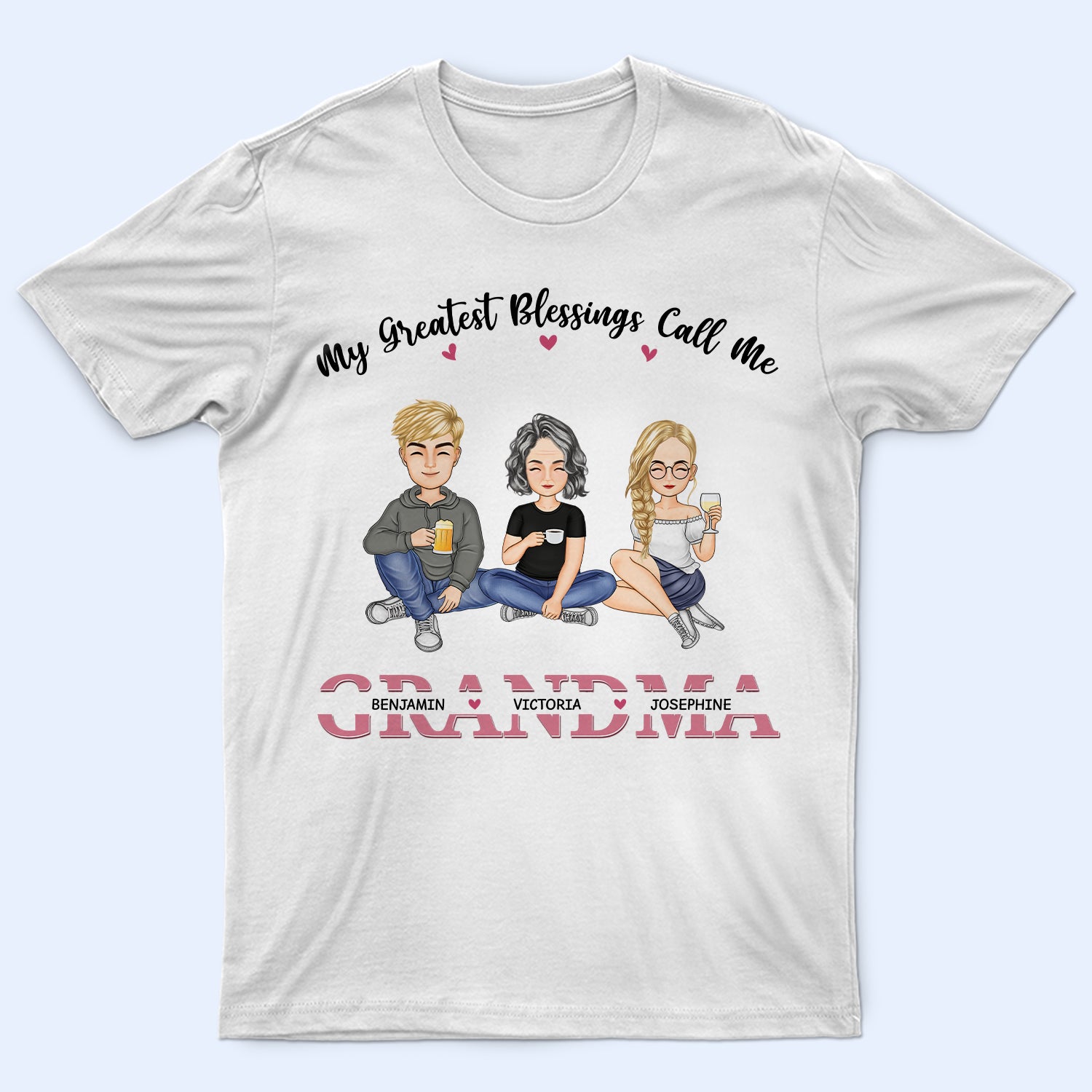 My Greatest Blessings Call Me - Gift For Mom, Grandma - Personalized T Shirt