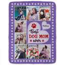 Custom Photo Best Fur Mom Dad Ever - Gift For Pet Lovers - Personalized Fleece Blanket, Sherpa Blanket