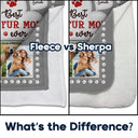Custom Photo Best Fur Mom Dad Ever - Gift For Pet Lovers - Personalized Fleece Blanket, Sherpa Blanket