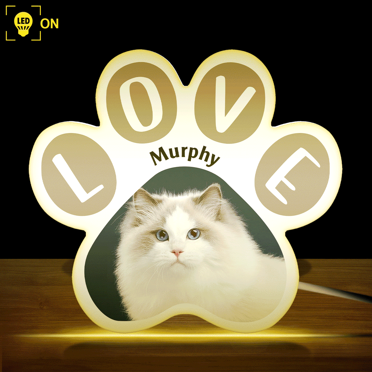 Custom Photo Lovely Pet Face Gift For Pet Lovers, Pet Memorial Per