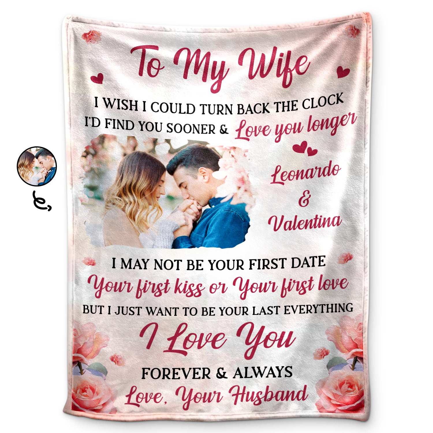 Custom Photo I Love You Forever And Always - Loving Gift For Couples, Wife, Husband - Personalized Fleece Blanket, Sherpa Blanket