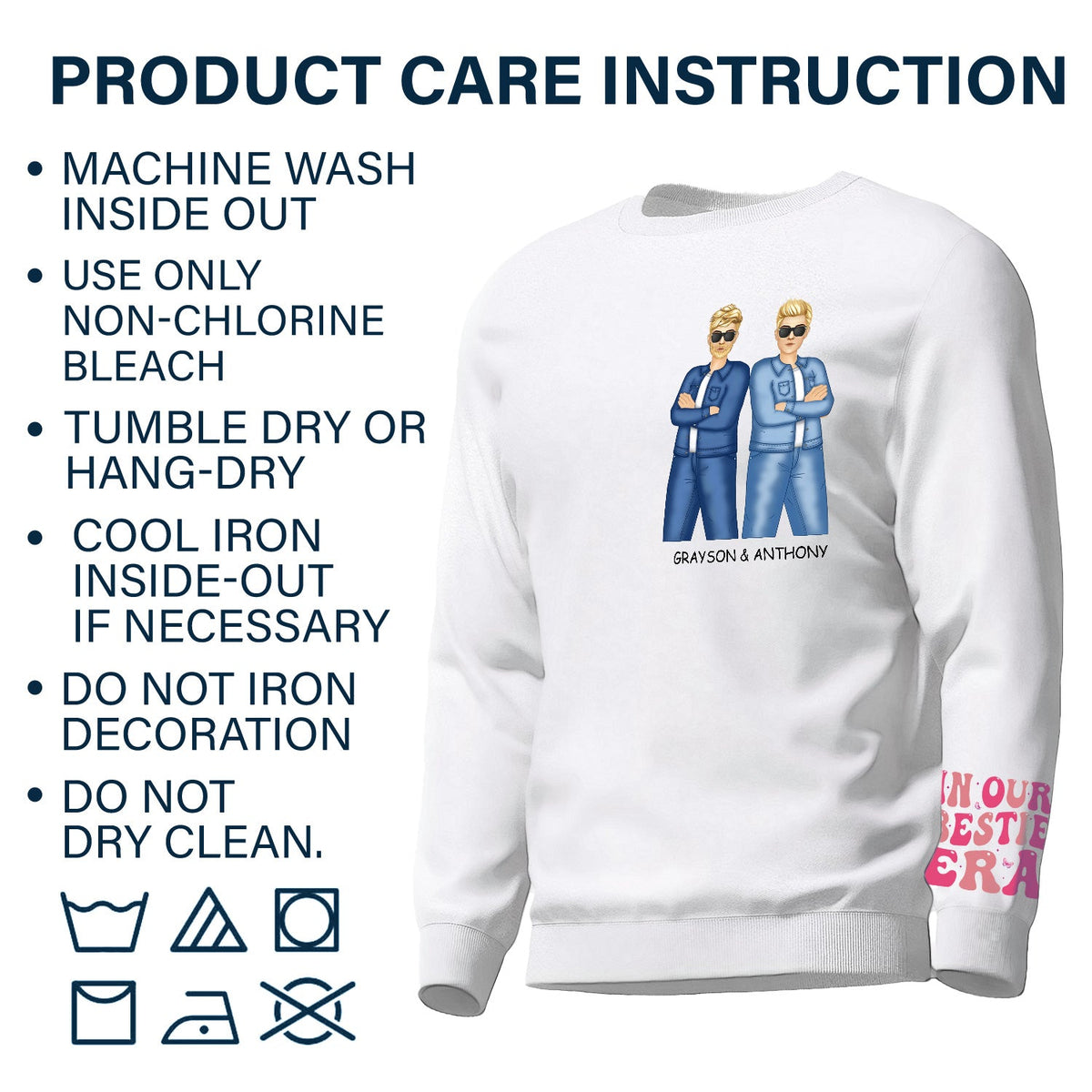 In Our Bestie Era - Gift For Bestie - Personalized Sweatshirt With Sle ...