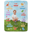 Custom Photo I Am Loved - Gift For Grandson, Granddaughter, Kids - Personalized Fleece Blanket, Sherpa Blanket