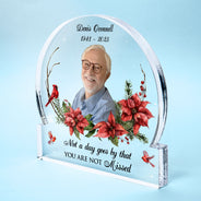Custom Photo Cardinals I'm Always With You - Memorial Gift - Personalized Round Shaped Acrylic Plaque