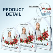 Custom Photo Cardinals I'm Always With You - Memorial Gift - Personalized Round Shaped Acrylic Plaque