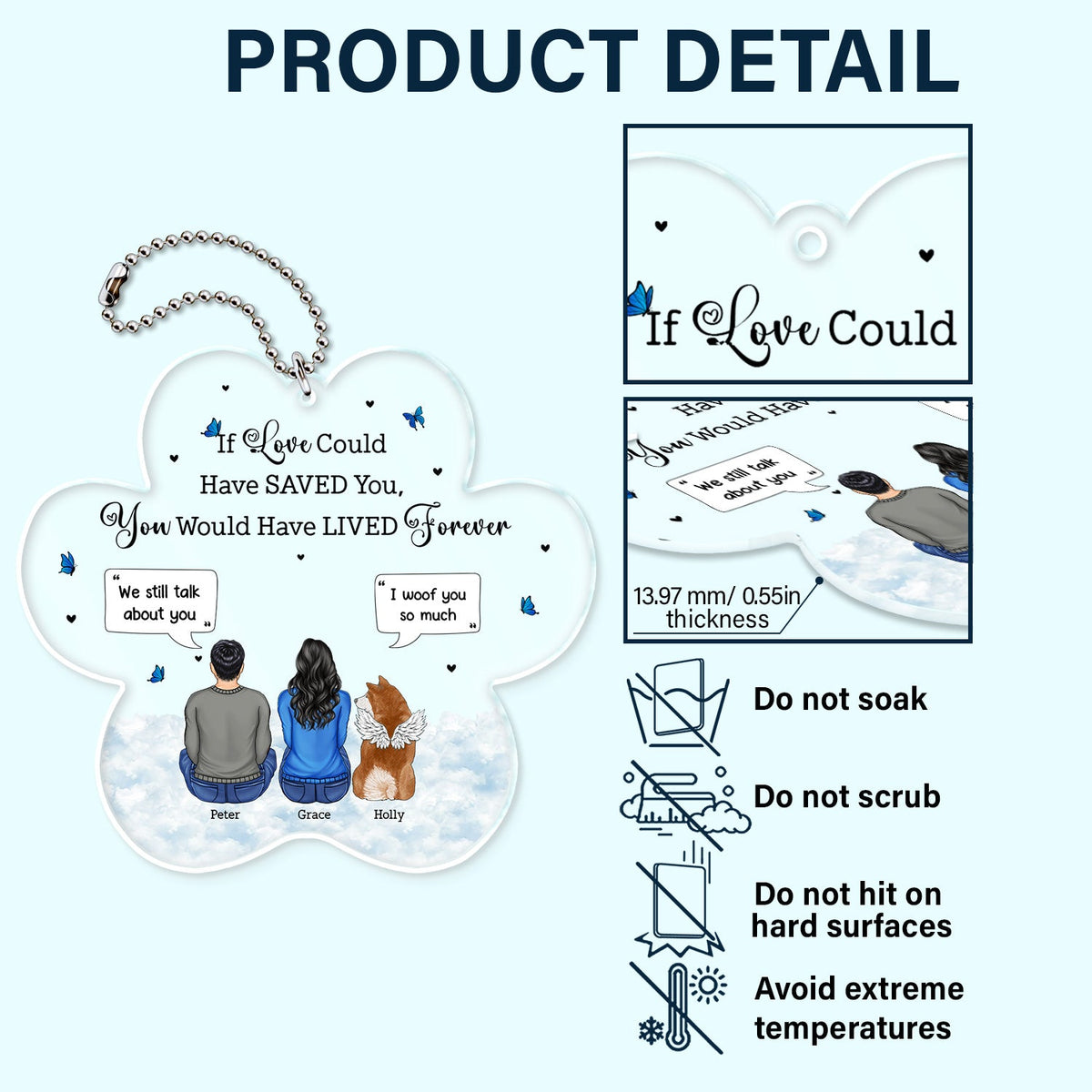 You Were My Favorite Hello - Memorial Gift For Pet Lovers - Personalized Acrylic Car Hanger