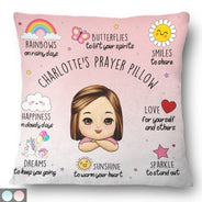 Prière pour enfant - Cadeau pour petite-fille, fille, petit-fils, fils - Oreiller personnalisé