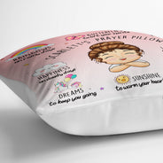 Prière pour enfant - Cadeau pour petite-fille, fille, petit-fils, fils - Oreiller personnalisé