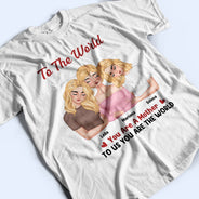 Mère et fille liées à jamais - Cadeau d'amour pour maman - T-shirt personnalisé