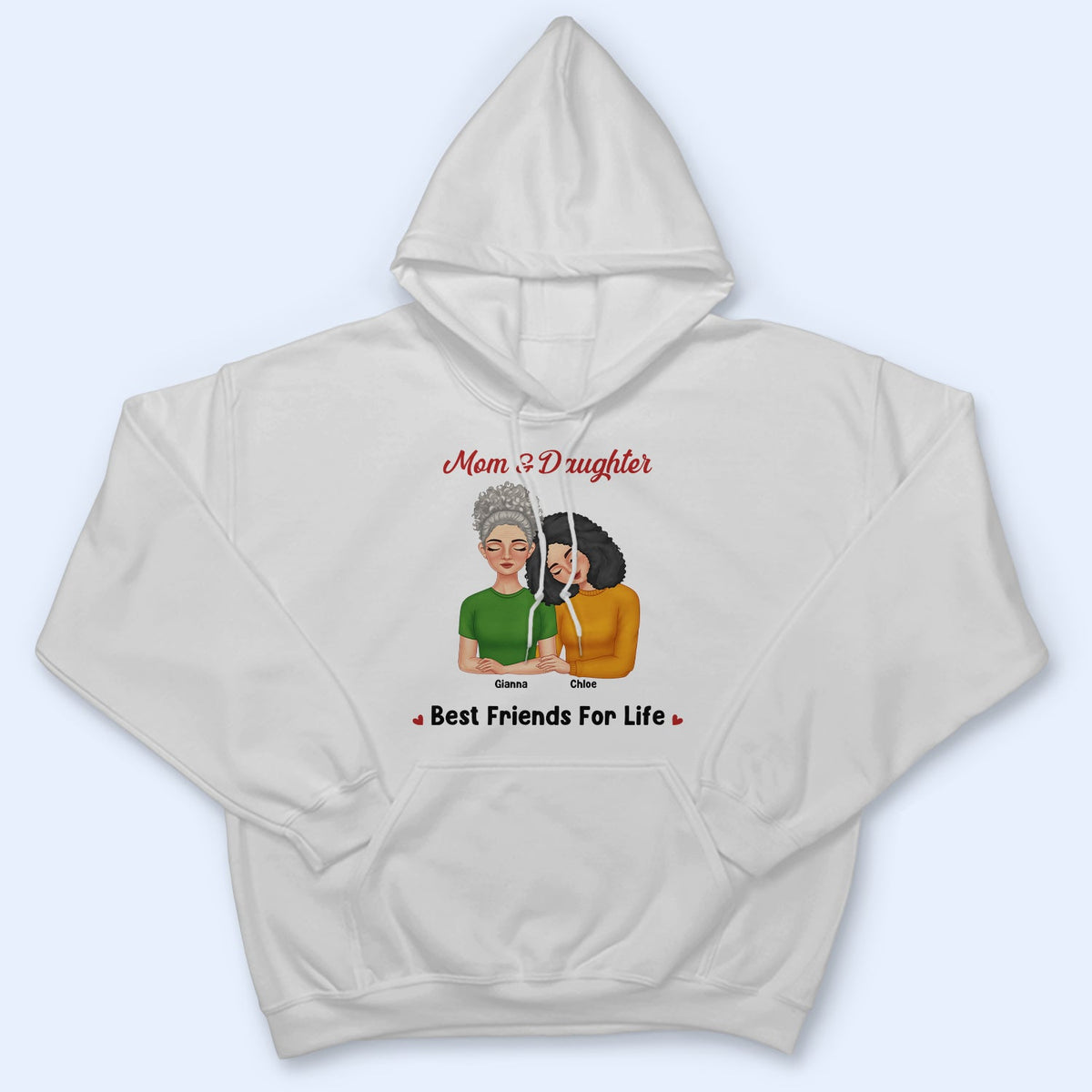 Mother And Daughter Forever Linked Together - Loving Gift For Mom - Personalized T Shirt