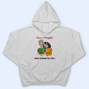 Mère et fille liées à jamais - Cadeau d'amour pour maman - T-shirt personnalisé
