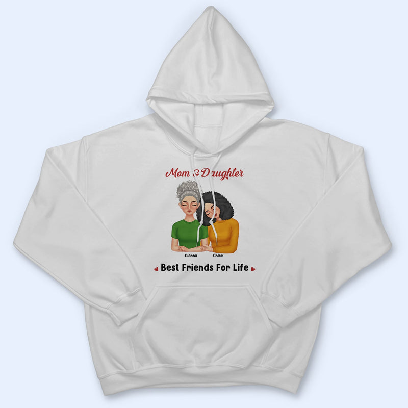 Mother And Daughter Forever Linked Together - Loving Gift For Mom - Personalized T Shirt