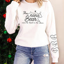 This Mama Bear Wears Her Heart On Her Sleeve - Gift For Mom - Personalized Sweatshirt With Sleeve Imprint
