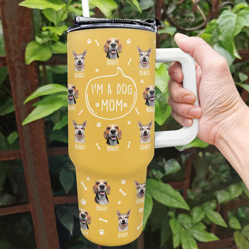 Custom Photo I'm A Dog Person - Gift For Dog Mom, Dog Dad, Dog Lovers - Personalized 40oz Tumbler With Straw