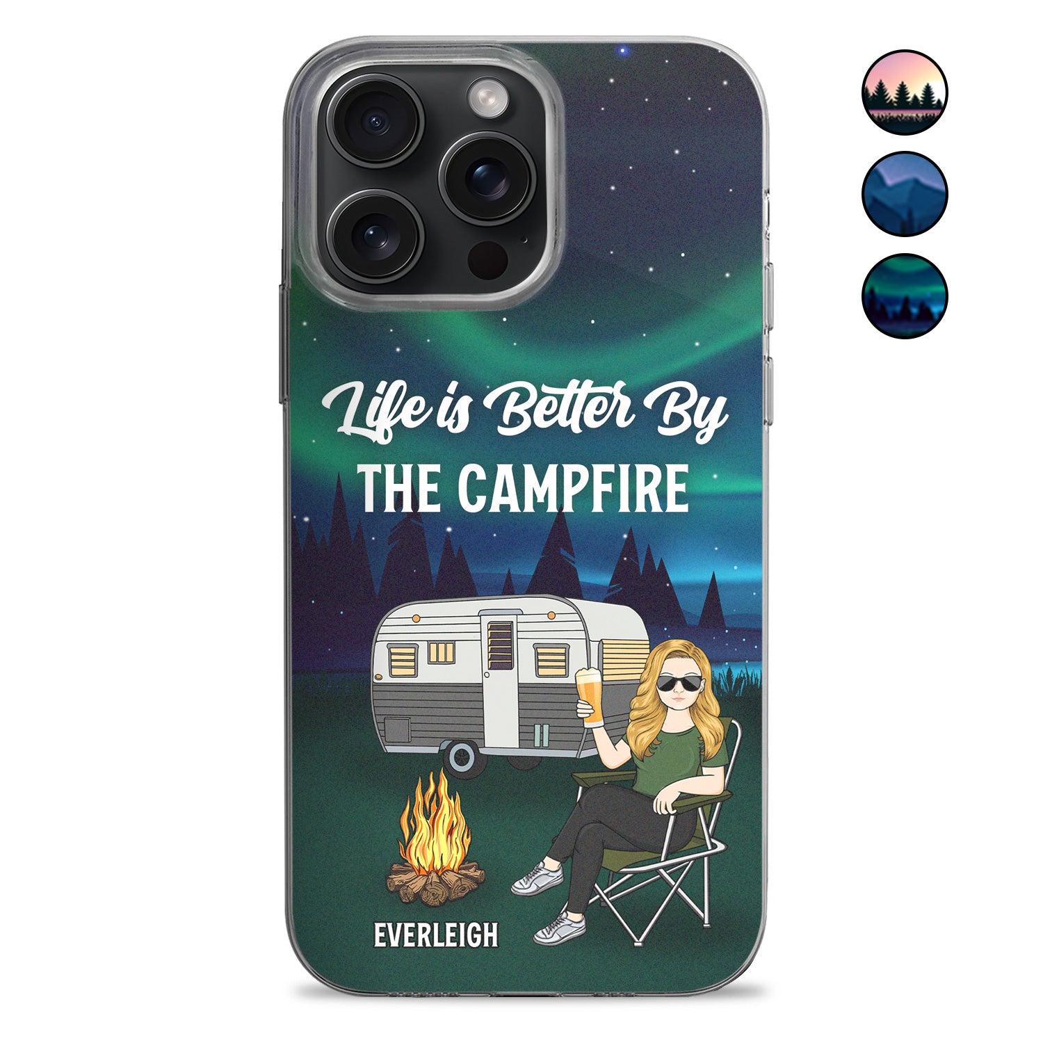 Life Is Better By The Campfire - Gift For Camping Lovers - Personalized Clear Phone Case