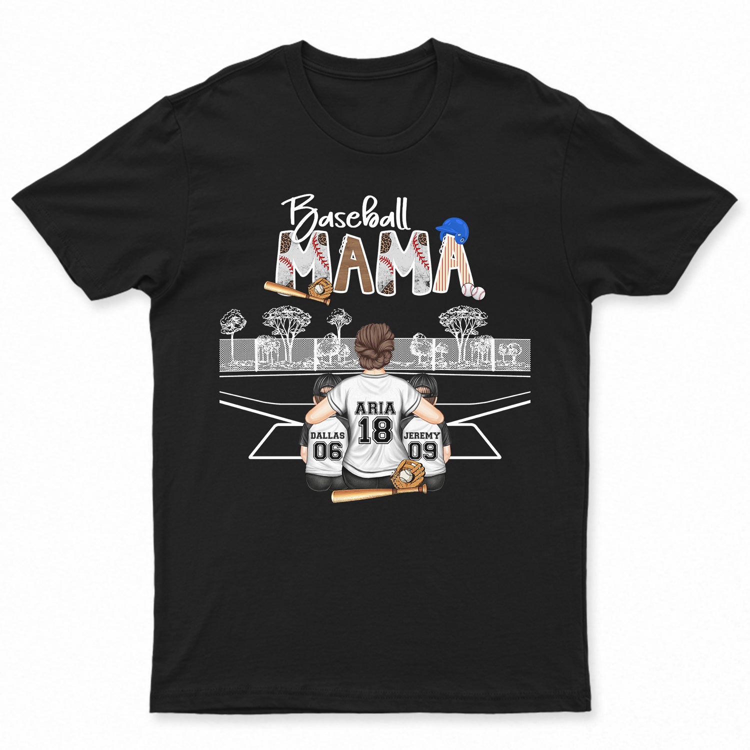 Baseball Mama Vintage - Loving Gift For Sport Mom, Mother - Personalized T Shirt