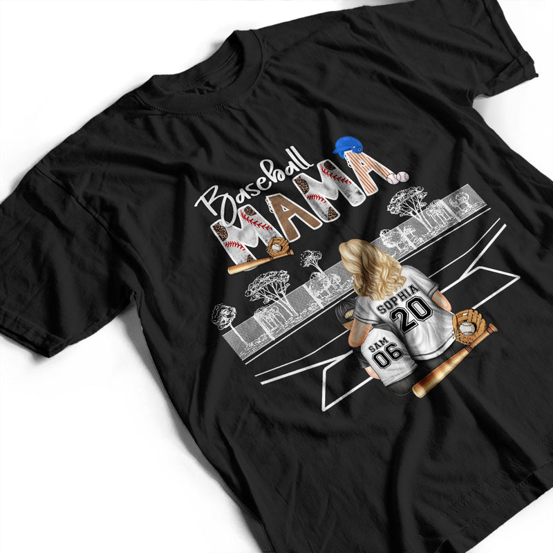 Baseball Mama Vintage - Loving Gift For Sport Mom, Mother - Personalized T Shirt