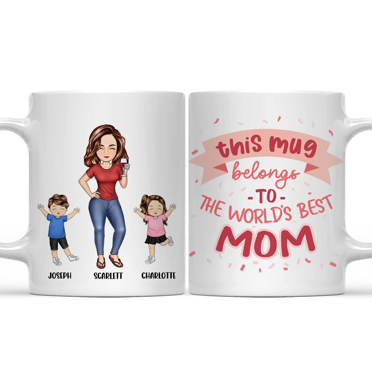 This Mug Belongs To - Gift For Mom, Mother, Grandma, Grandmother - Personalized Mug