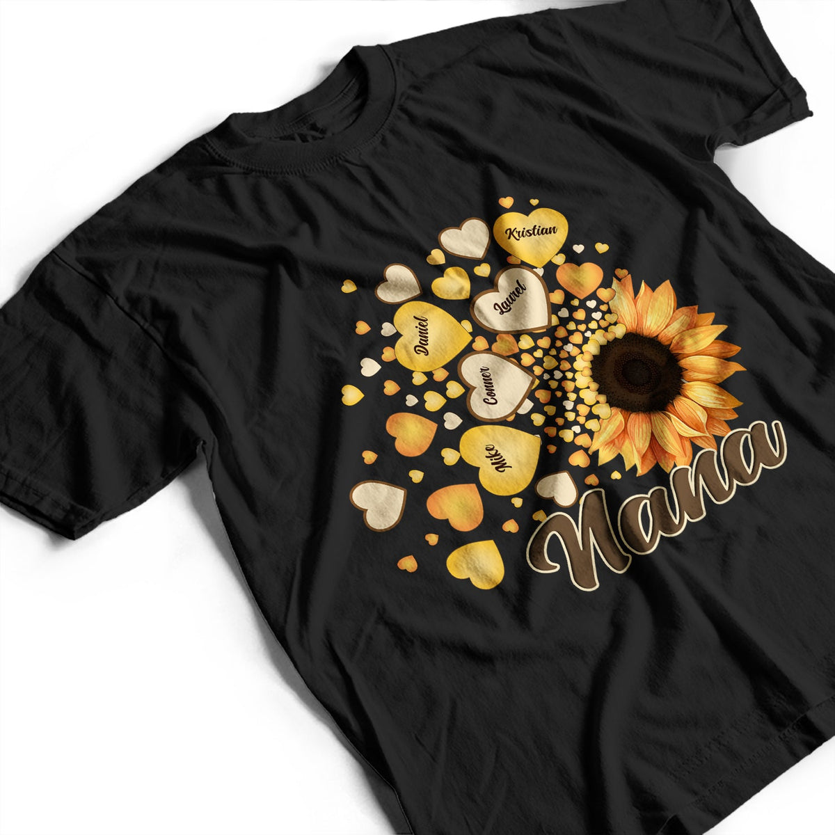 Grandma Mom Kids Sunflower - Gift For Mother, Grandmother - Personalized T Shirt